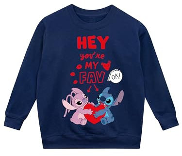 Disney Sudadera Lilo y Stitch | Jersey de Stitch para Mujeres | Mercancía de Lilo y Stitch | Azul | XL