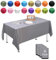 MORAINJAY 4 Stück 137cmx274cm Rechteckig Einweg Tischdecke, Silber Wasserdicht Fleckschutz Tischdecken für Geburtstagsfeier,Hochzeit, Weihnachten, Kindergeburtstag, Esszimmer, Garten,Party