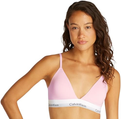 Calvin Klein Soutien-Gorge Brassière Femme Triangle Rembourrage Amovible, Rose (Buff Pink), L