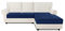 Easy-Going Stretch Sofa Couch Überzug, 3 Stück rutschfeste Sofa Sitzkissenbezüge Ecksofa L U Form, Waschbarer Jacquard Sofaschutz Sofa Cover Hund Katze, 1 Sitzer* 2 + Chaiselongue* 1, Navy