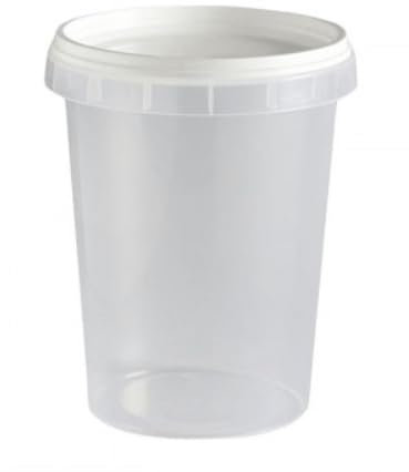 Lot de 10 Pots en Plastique avec Couvercles de 500g, Nicot Transparent avec Languette (PAL), Pots pour Conditionner le Miel ou autre utilisation Alimentaire, Prêts à l’emploi. FABRIQUER EN FRANCE