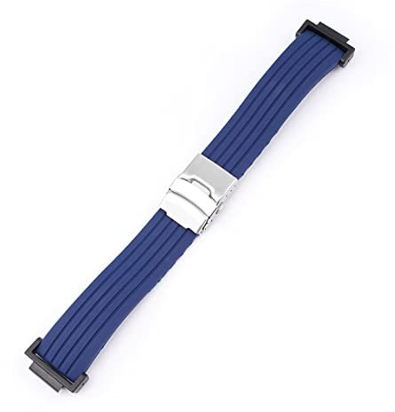 JASMKLX 16mm Strap GA-2100 GA-110 GD-100 DW-5600 6900 GW-M5610 Silicone Watch Band Wrist Bracelet Accessories Adapter Fit For Casio Fit For G-Shock(Royal Blue)