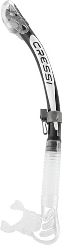 Cressi Unisex-Adult Alpha Ultra Dry Snorkel Schnorchel Trocken Ideal zum Schnorcheln, Apnoe und Tauchen, Transparent/Schwarz/Weiß, Einheitsgröße