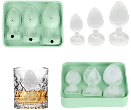 OCCOUMR Silikon Eiswürfelform, 3D Ice Cube Mold, Lustige Eiswürfelform aus Silikon, Wiederverwendbare Streich Eiswürfel Silikonform für Eisgetränke, Säfte, Cocktails, Whisky