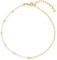 JEWELS BY LEONARDO Fußkette Ciao Nana • Fuss-Kettchen aus goldfarbenem Edelstahl • weiße Perlen • akzentuiert durch kleine Goldkugeln • 24-28 cm Länge • Schmuck Geschenk für Frauen • 024989