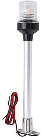 equlup LED-Boots navigations licht, 12 Zoll 316 Edelstahl Rund Lampe Fixed Mount Navigations-Anker leuchten für Marine Yachten 12V-24V
