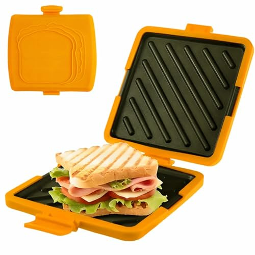 Tostador para Microondas | Grill Para Queso,Plancha Para Sándwich Con Placas Antiadherentes Para Bocadillos Estudiantes Casa Oficina Queso Fundido