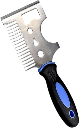 Lackrollenreiniger - Edelstahlschaber 22x7,6x3cm Ergonomischer Rutschfester Griff Multifunktionsbürsten für Waschgerät Walzenbürste