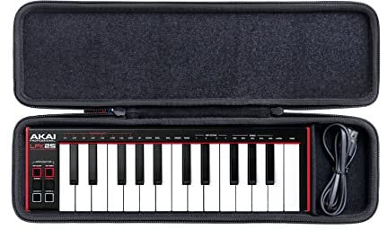 Khanka Hard Carrying Case Replacement for AKAI Professional LPK25 - USB MIDI Keyboard Controller, Case Only