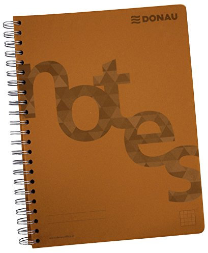 DONAU 7525201-12 Collegeblock PP Cover - A4, kariert, orange