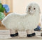 Schaf Hilde stehend 34 cm Magnesia/Textil (G36242) Lamm Gartenfigur Osterdeko