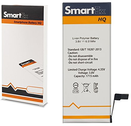 Smartex® Batterie Compatible avec iPhone 6S / 1715 mAh | Batterie de Remplacement sans Cycles de Recharge | Garantie de 24 Mois