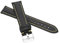 MARCHEL Lederarmband 18 mm LR-50 Schwarz-Gelb Echtleder Uhrenarmband