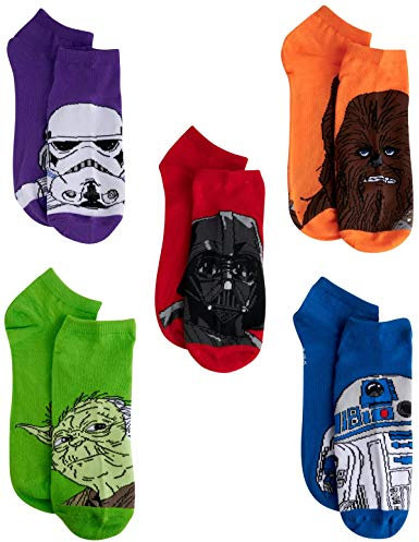 Star Wars Herren Classic 5 Pack No Show Lässige Socken, Farblich Sortiert, 43-47 EU (5er Pack)