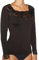 YSABEL MORA Camiseta Térmica para Mujer de Manga Larga y Detalle de Encaje. Ropa Térmica de Chica para Invierno y Frío Extremo. Térmico Interior para Deporte y Nieve. Color Negro. Talla L