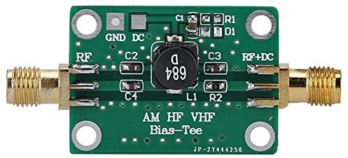 ASHATA Bias Tee-Breitbandverstärker-Einspeiseschaltung, HF-Breitbandverstärker-Koaxial-Feed-Bias-Tee 25k-100MHz für HAM-Radio-RTL-SDR-LNA, für Glasfaserkommunikation, optische
