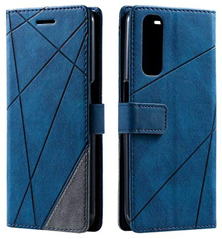 SONWO Coque pour Realme 7 / Realme Narzo 20 Pro, Etui en Cuir PU Portefeuille Housse Fermeture Magnétique und Flip pour Realme 7 / Realme Narzo 20 Pro, avec Fermeture Magnétique, Bleu
