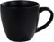 Kaffeetasse Kaffeebecher Henkeltasse Teetasse für Heißgetränke Becher mit Henkel | Steingut | Schwarz Matt | 150 ml