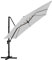 The Fellie 3 x 3m 360° Rotation Garden Parasol, Outdoor Cantilever Hanging Sun Shade Umbrella with Cross Base, 6 Adjustable Angle Patio Banana Umbrella, UPF 30+ UV Protection, Light Grey