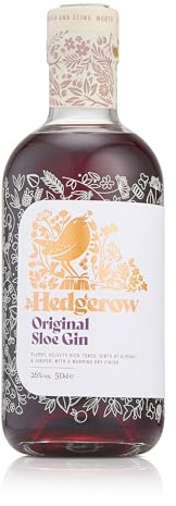 Hedgerow Original Sloe Gin 50cl – Plummy, Velvety & Warming with Hints of Almond – Hand-Picked Hedgerow Sloes – Crafted in North Yorkshire with Foraged Botanicals – 26% ABV