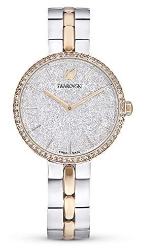 Swarovski Cosmopolitan Uhr, Damenuhr mit Silberfarbenem Zifferblatt, Swarovski Kristallen und Edelstahlarmband