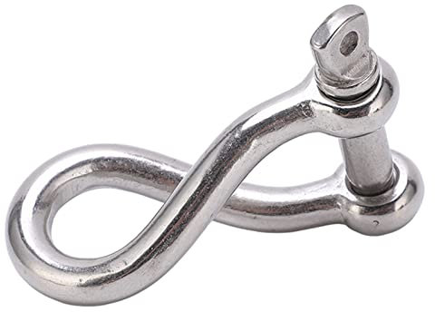Manille Torsadée, Artisanat Exquis Antirouille Manille D'ancre Torsadée en Acier Inoxydable De 8 Mm pour Bateaux pour La Marine