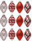SLEETLY 12pk Christmas Tear Drop Finial Hanging Pendant Baubles for Tree Holiday Xmas Christmas Decorations, Long 4 inch Big Shatterpoof Plastic Ornaments, Red