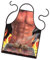Swkangrd Tablier de Cuisine Fantaisie Creatif,Sexy et drôle - pour Barbecue Fête Cadeau pour Homme Femme-avec Homme musclé (A)