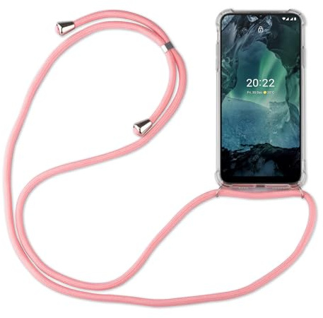 betterfon Hülle Kompatibel mit Nokia G11 Plus | Handykette Smartphone Halskette Hülle mit Band | Handyhülle mit Kordel zum Umhängen Kompatibel für G11 Plus | Rosa