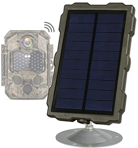 Hapimp Pannello Solare per Fototrappola, Caricatore Solare Ricaricabile da 6V 1,5A Impermeabile IP56, Fornisce Energia Illimitata per Tutte le Fotocamere Caccia da 6V 1,5A