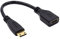NFHK 15cm Mini HDMI Type-C Socket Female to Mini HDMI Male Adapter Extension Cable for Camera HDTV 4K 1080P
