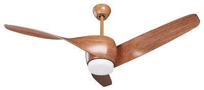 Ventilador de techo de metal marrón 54 cm çsintético mando a distancia Paria