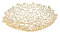 OQHAIR Obsttablett Kreative Metall Gold Korallen Muster Obstschale, Desktop-Aufbewahrung Organisation Snack Home Dekorationen Tablett Küche