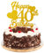 Happy 40th Birthday Cake Topper, 40th Birthday Decorations for Her, Happy Birthday Cake Topper Decoration, 40th Birthday Cake Topper, Birthday Cake Toppers, 40th Birthday Theme Party Supplies
