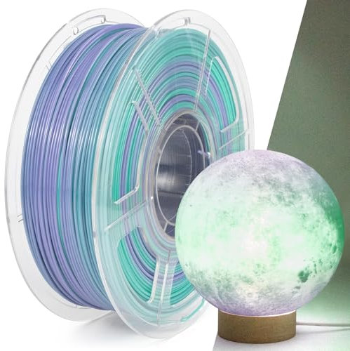 IEMAI PETG Filament 1.75mm, Durchscheinend PETG Grün Violett 1Kg, Regenbogen PETG High Speed 3D Drucker Filament, PETG 1.75mm, Maßgenauigkeit +/- 0,02 mm