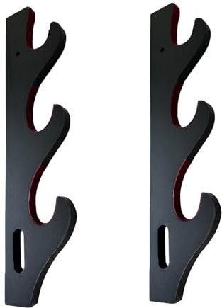 Z-fiber Schwerthalter Katana Wandhalterung 1 Paar verstellbarer Hakenständer Samurai-Schwertaufhänger Lichtschwert Demon Slayer Waffenständer unterstützt alle Schwerter (3-Tier-Pad)