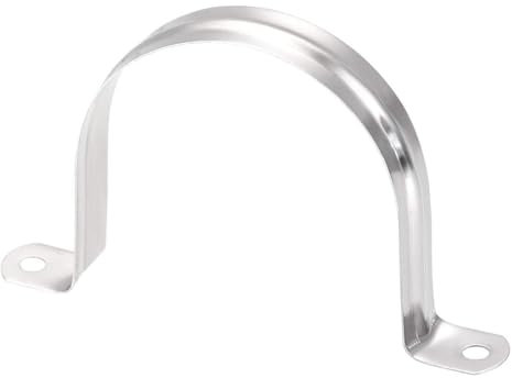Unifizz Correa rígida de tubo de 80 mm, 2 agujeros, abrazadera de cable en U, clip de tubo de tensión de acero inoxidable 201, 8 piezas
