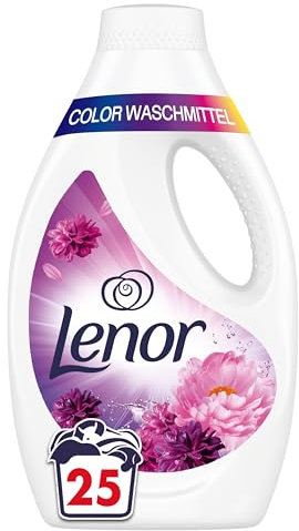 LENOR Color Flüssigwaschmittel Amethyst Blütentraum 25 Waschladungen, Tiefenreinheit auch bei Kaltwäsche & 3-mal länger anhaltende Frische