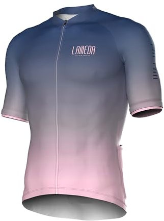 LAMEDA Radtrikot Herren Kurzarm Sommer MTB Rennrad Trikot Fahrradtrikot Kurz Atmungsaktive Schnell Trocknend Elastisch Reflektierend Anti-Rutsch XL