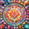 Crystal Mandala Puzzles for Adults - 1000 Pieces, Stunning Shining Colorful Crystal Mandala, Impossible Puzzle Color Challenge