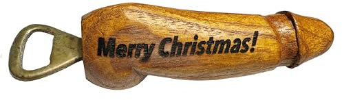 Personalised Wooden Bottle Opener, Custom Engraving, Handcrafted, Funny & Party Gift Bottle Opener (Brown, 6 inches)