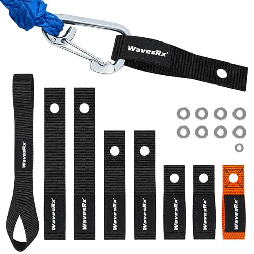 WAVESRX Soft Loops Jet Ski Cleats | Secure Loop Straps for Attaching Docking Bumpers, Fenders, Anchoring Line, Bungee & Dock Rope to Your Jetski