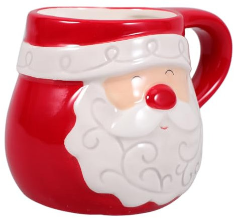 MAGICLULU Tazza Vintage Natalizia Con Babbo Natale in Ceramica Decorazione Per La Casa 1 Pezzo Di Babbo Natale