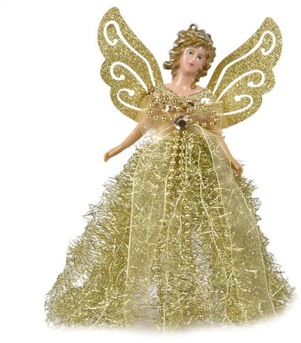 Fairy Angel Ornaments - Christmas Tree Topper & Doll Plus Treetop Pendant for Festive Home Decor