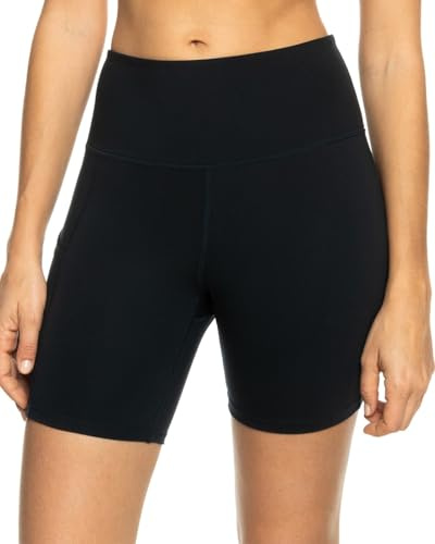Roxy Heart Into It Biker - Sport Biker Shorts - Women - Black