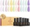 ROSALIND Smalti Semipermanenti per Unghie Macarons, 12 Colori Pastello Rosa Bianco Giallo Verde Blu Viola Smalto Gel Unghie Primavera e Estate Soak Off UV/LED Home DIY Nail Art Manicure