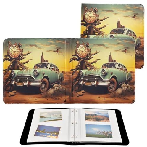 JUMBEAR Großes Fotoalbum mit Desert Damaged Cars, selbstklebend, mit 20 Seiten, Scrapbook, Album, DIY, für Hochzeit, Familie, Baby, Urlaub
