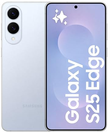 SAMSUNG Galaxy S25 Edge, Smartphone AI, 3 anni di Garanzia del produttore, Display 6.7'' QHD+ Dynamic AMOLED 2X, Fotocamera 200MP, RAM 12GB, 256GB, 3.900 mAh, Titanium Icyblue [Versione italiana]