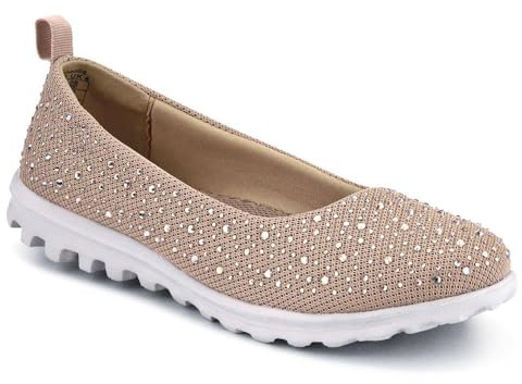 Pavers Lightweight Slip On Pumps - Taupe Size 6