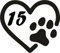 Pack of 4 Dog/Cat Paw Print Waterproof Personalised Wheelie Bin Stickers Custom House Number - Stick On House Numbers - Street Name Sticker (16cm x 14cm (6.3 x 5.5))